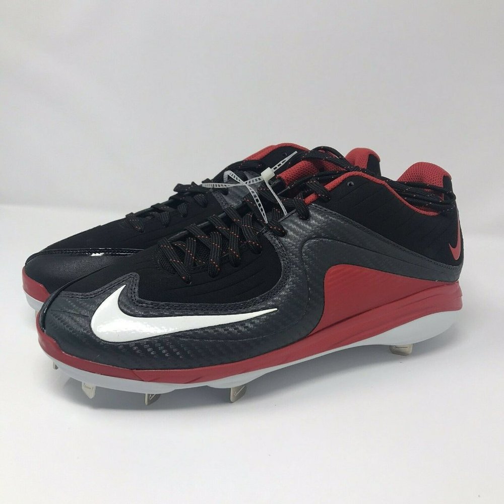 Mens Nike Air MVP Black and Red BSBL Baseball Cleats 684685-061 Size 10.5 - Picture 1 of 5